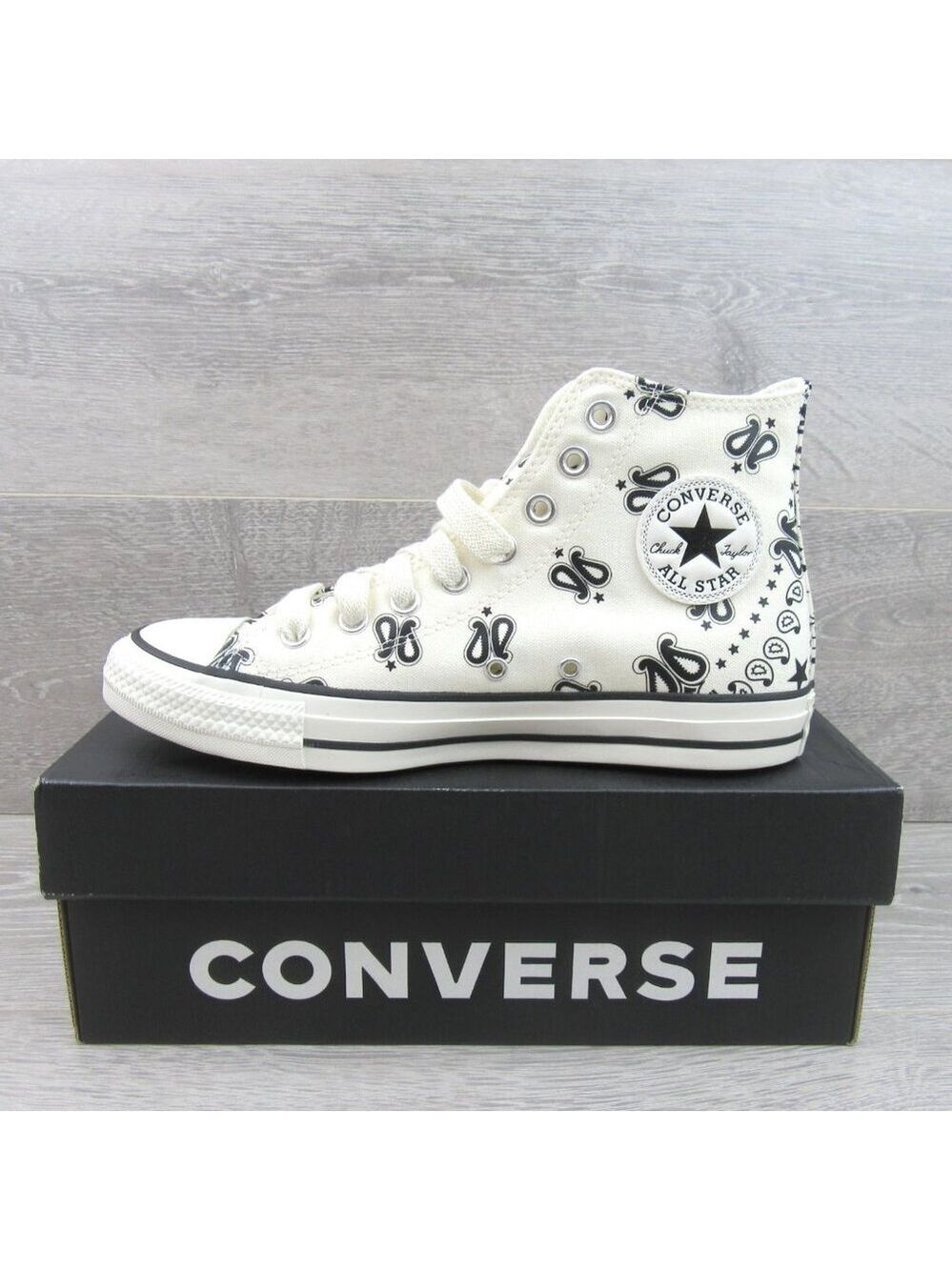 Converse Chuck Taylor All Star HI Paisley Sneakers Womens Size 8.5 NEW - Picture 3 of 16